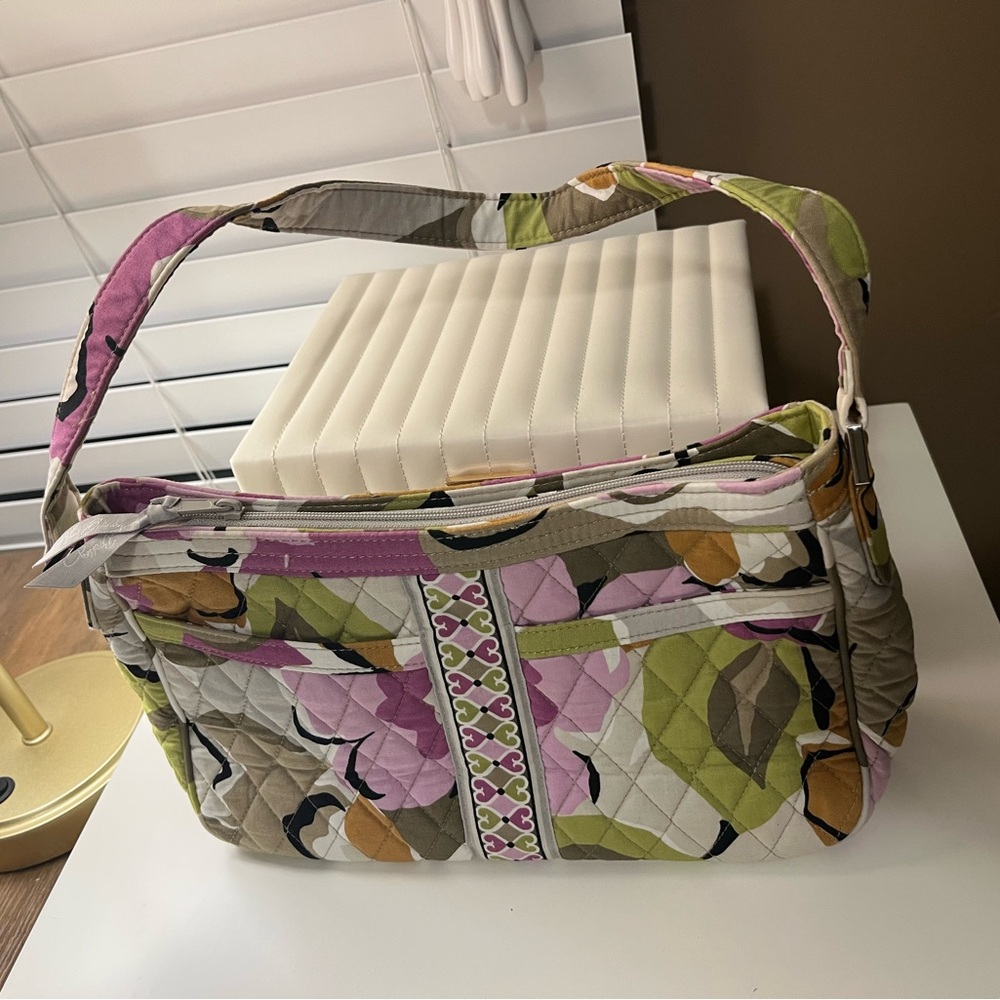 Vera Bradley Pink and Green Shoulder Bag